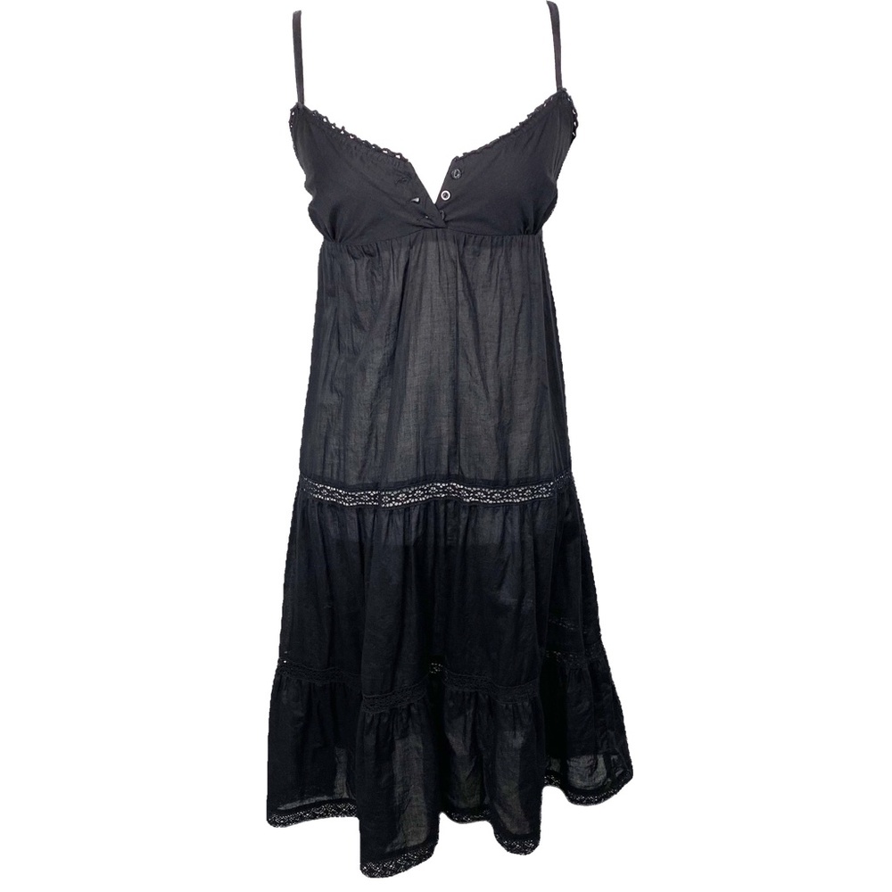Forever 21  Eyelet Trim Sheer Flare Midi Dress